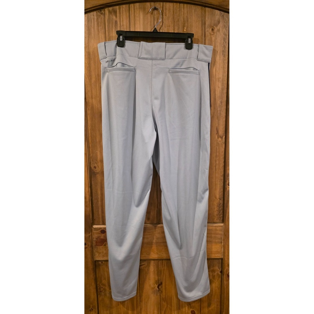 Nike Dri-FIT Pants Mens Gray XL Swingman Vapor Select‎ Piped Baseball Stretch - Picture 2 of 7